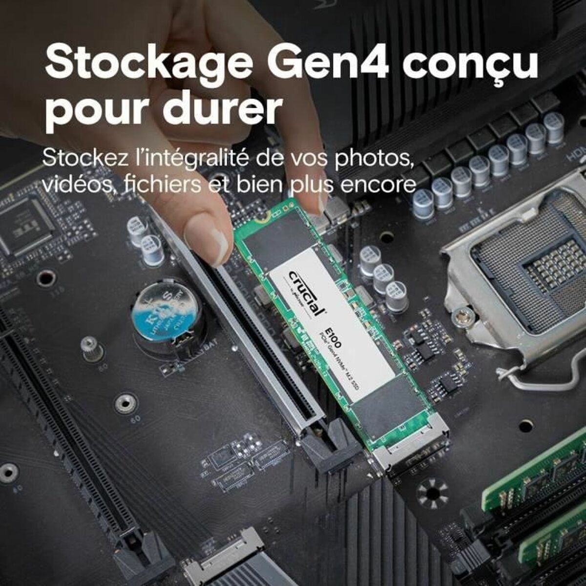Crucial E100 480 Go M.2 PCI Express 4.0 NVMe