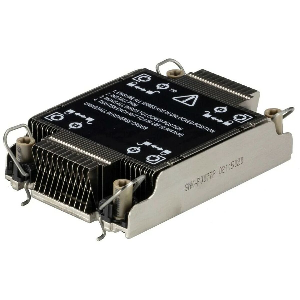 Supermicro SNK-P0077P systeme de refroidissement d’ordinateur Processeur Dissipateur thermique/Radiateur Noir, Acier inoxydable