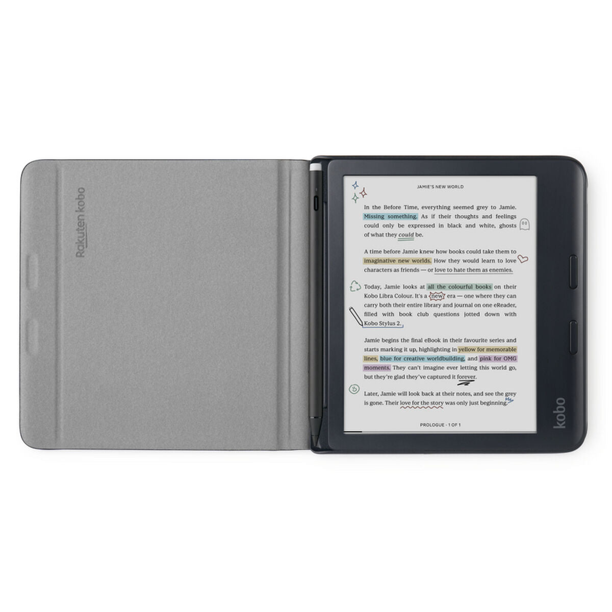 Étui pour eBook Rakuten N428-AC-BK-N-PU Noir 7"