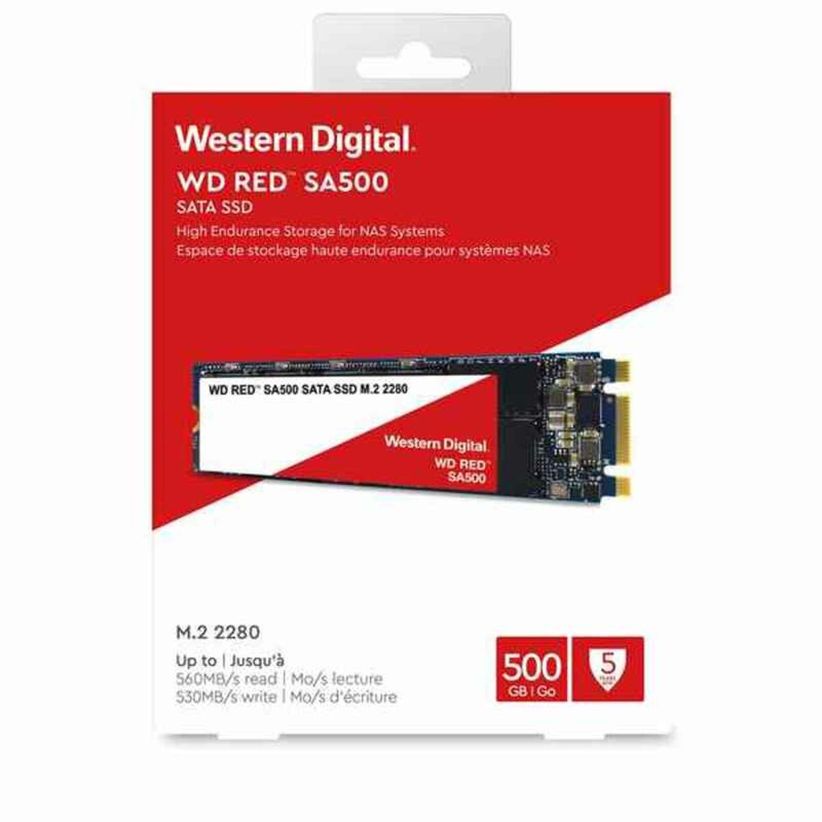 WD Red SSD SA500 NAS 500Go SATA III 6Go/s M.2 2280 Bulk POWERED BY SANDISK