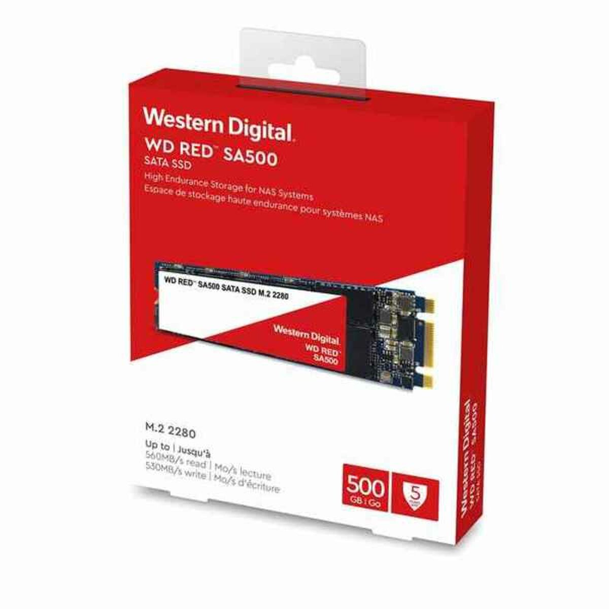 WD Red SSD SA500 NAS 500Go SATA III 6Go/s M.2 2280 Bulk POWERED BY SANDISK