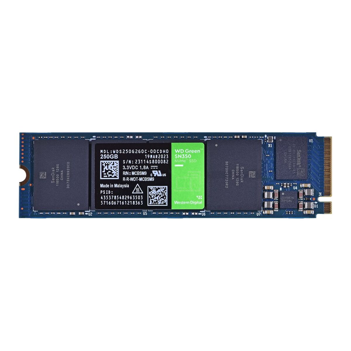 WD Green SN350 NVMe SSD 250Go M.2 2280 PCIe Gen3