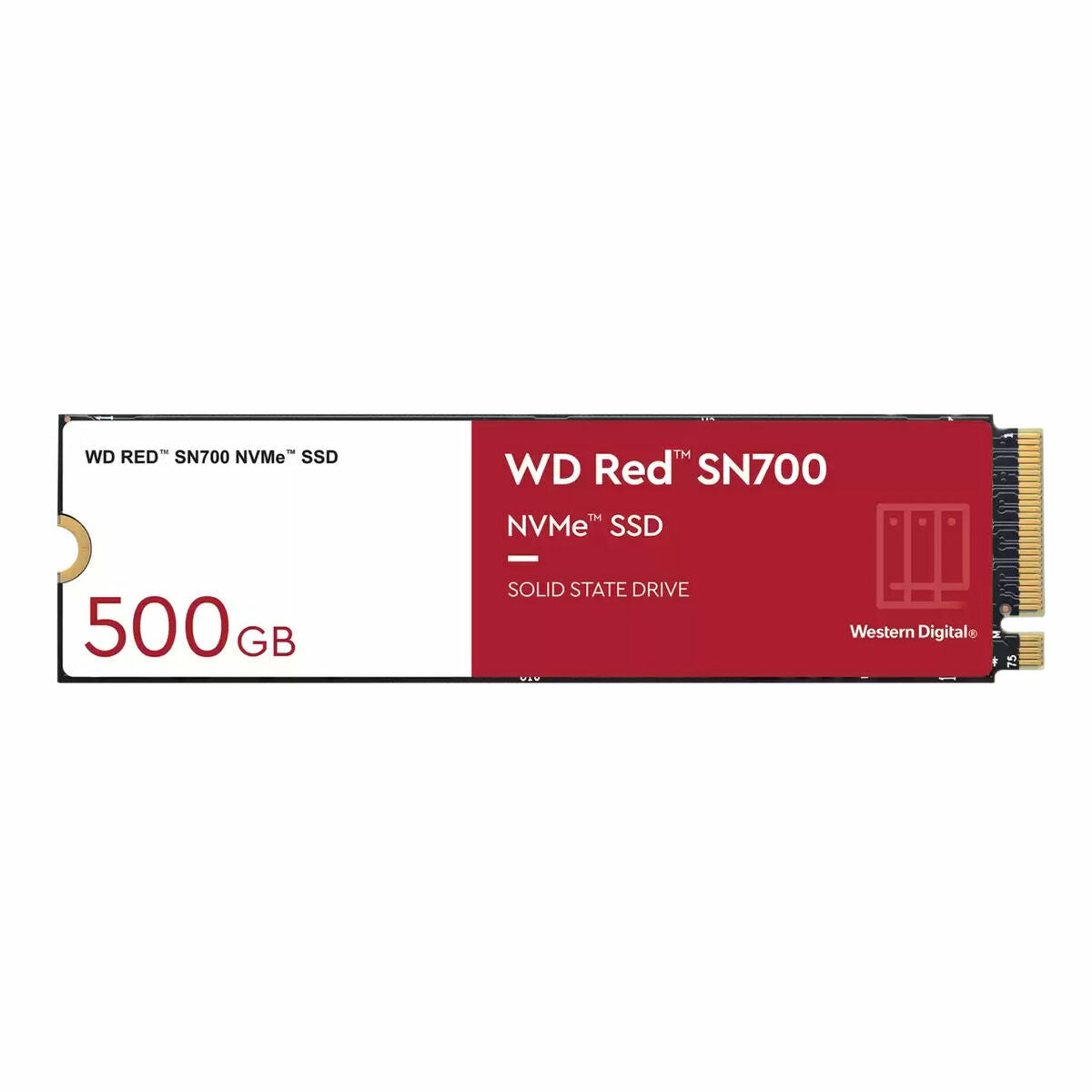 WD Red SSD SN700 NVMe 500Go M.2 2280 PCIe Gen3 8Gb/s internal drive for NAS devices POWERED BY SANDISK