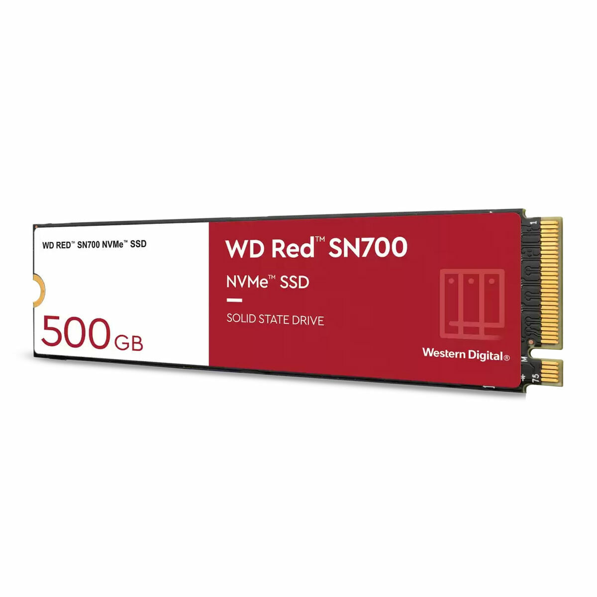 WD Red SSD SN700 NVMe 500Go M.2 2280 PCIe Gen3 8Gb/s internal drive for NAS devices POWERED BY SANDISK