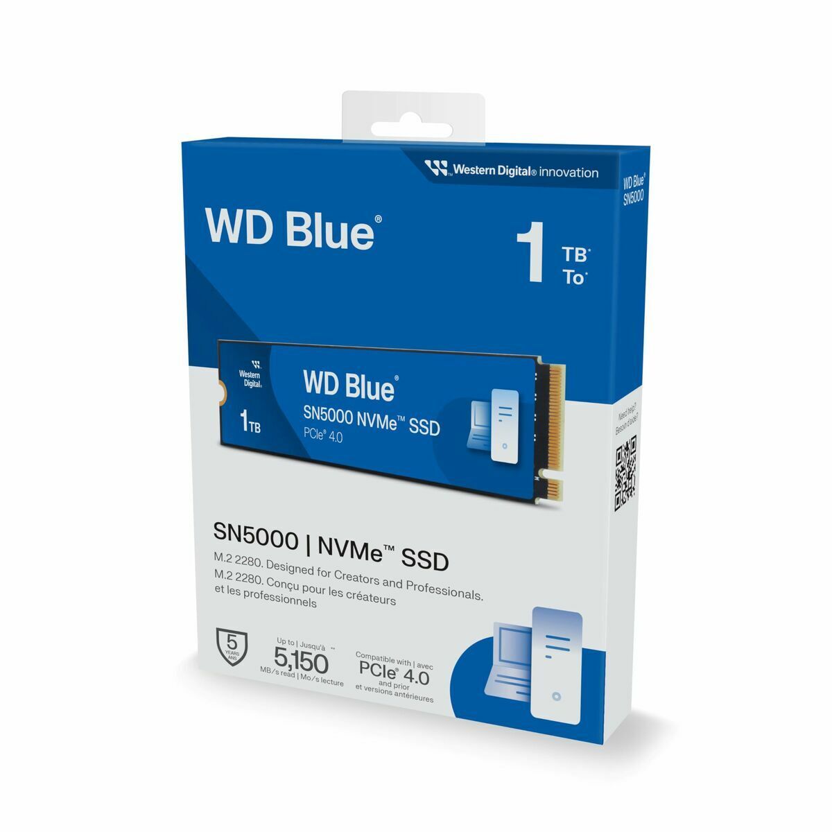 WD SSD Blue SN5000 1TB PCIe Gen4 NVMe