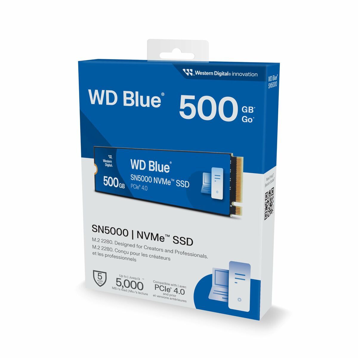 WD SSD Blue SN5000 500GB PCIe Gen4 NVMe