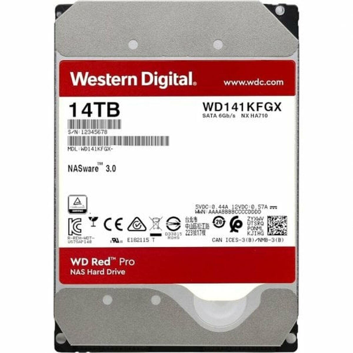 WD Red Pro 14To 6Gb/s SATA 512Mo Cache Internal 3.5p HDD