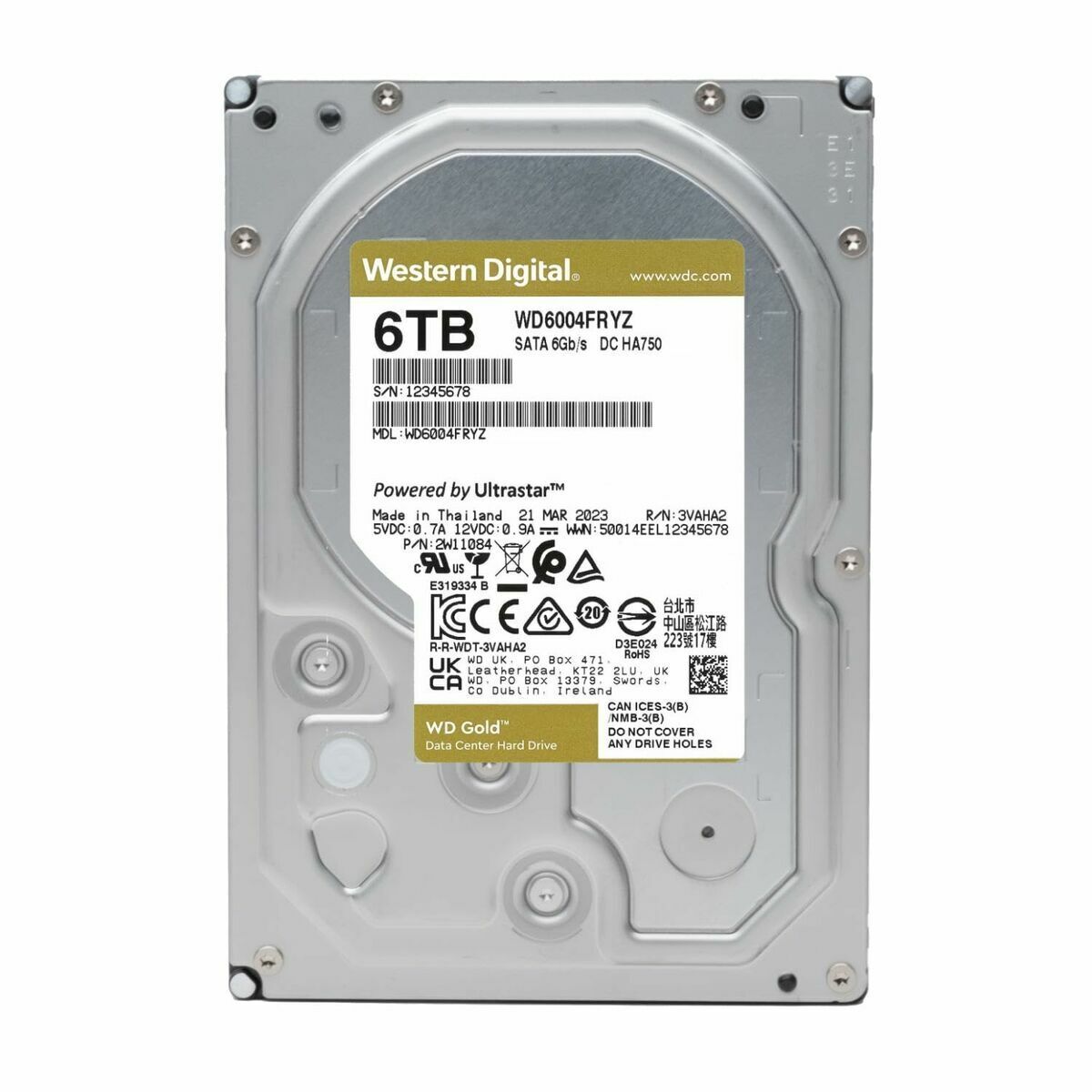 WD Gold 6To SATA 6Gb/s 3.5p HDD