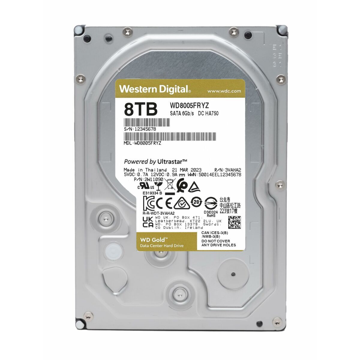 WD Gold 8To SATA 6Gb/s 3.5p HDD