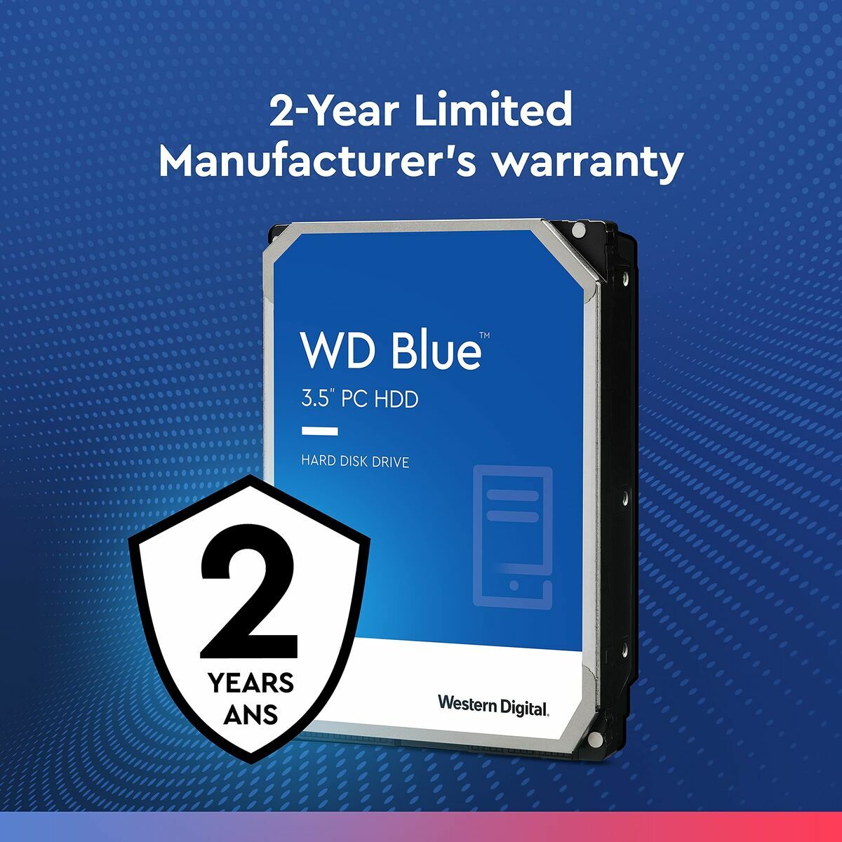 WD Blue 2To SATA 6Gb/s HDD internal 3.5p serial ATA 256Mo cache 5400tPM RoHS compliant Bulk