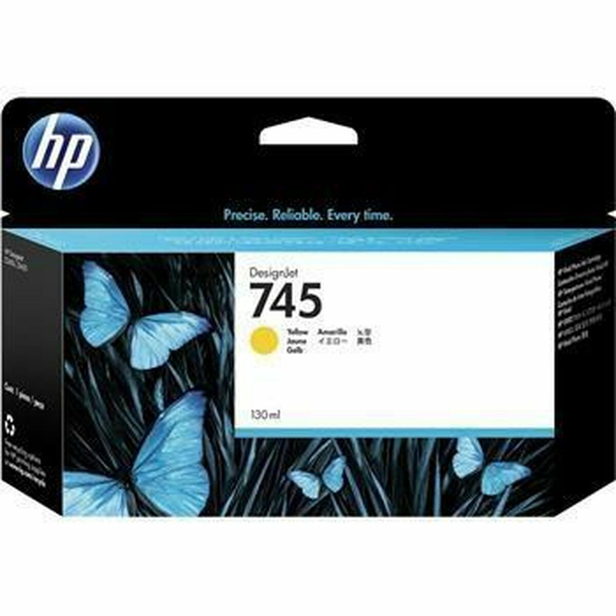HP 745 original Ink cartridge F9J96A Yellow 130 ml