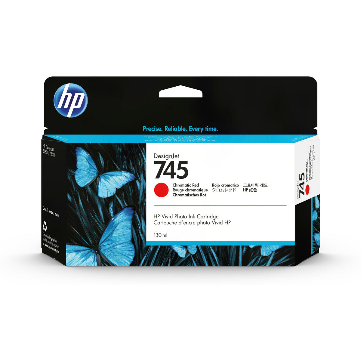 HP 745 original Ink cartridge F9K00A Chromatic Red 130 ml