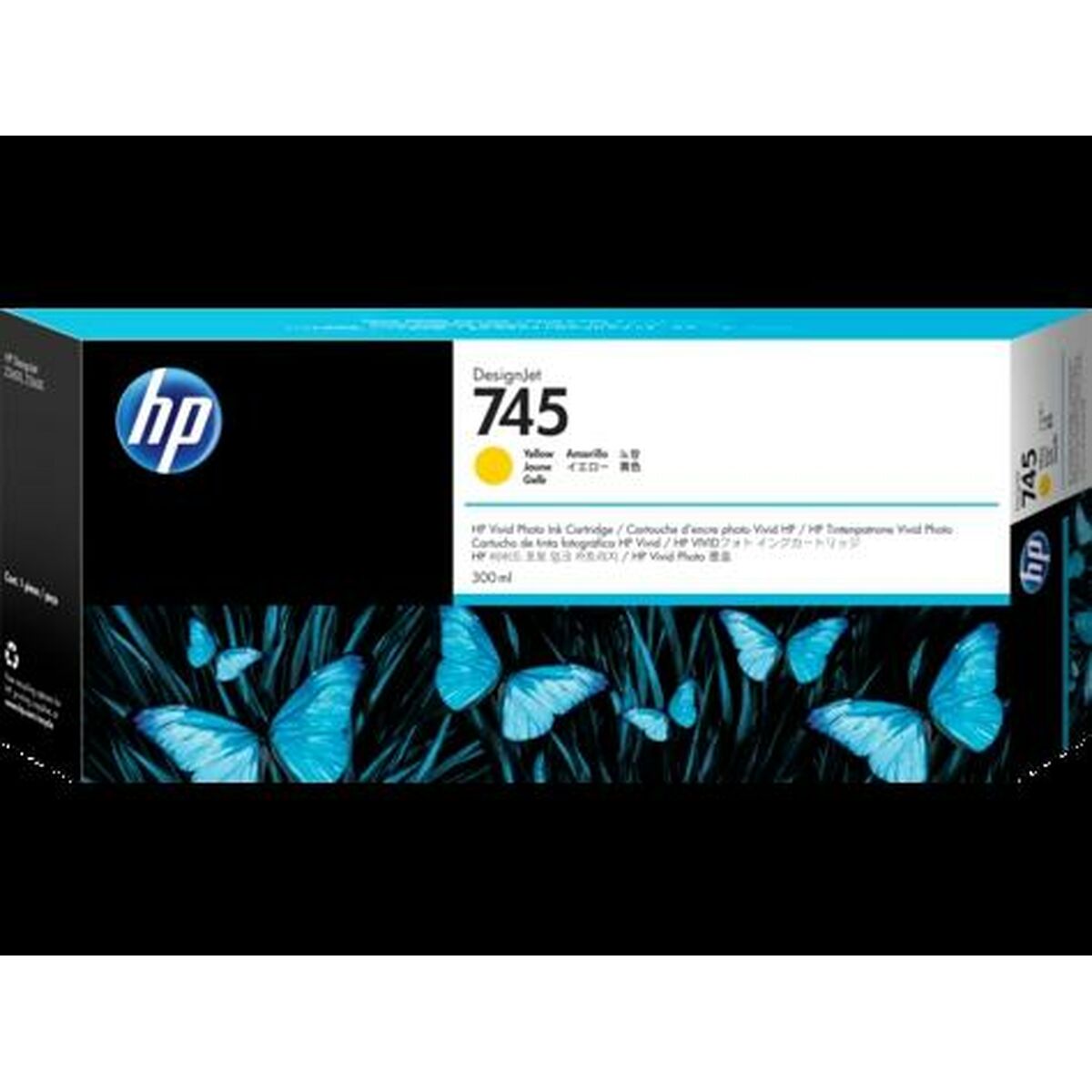 HP 745 original Ink cartridge F9K02A Yellow 300 ml
