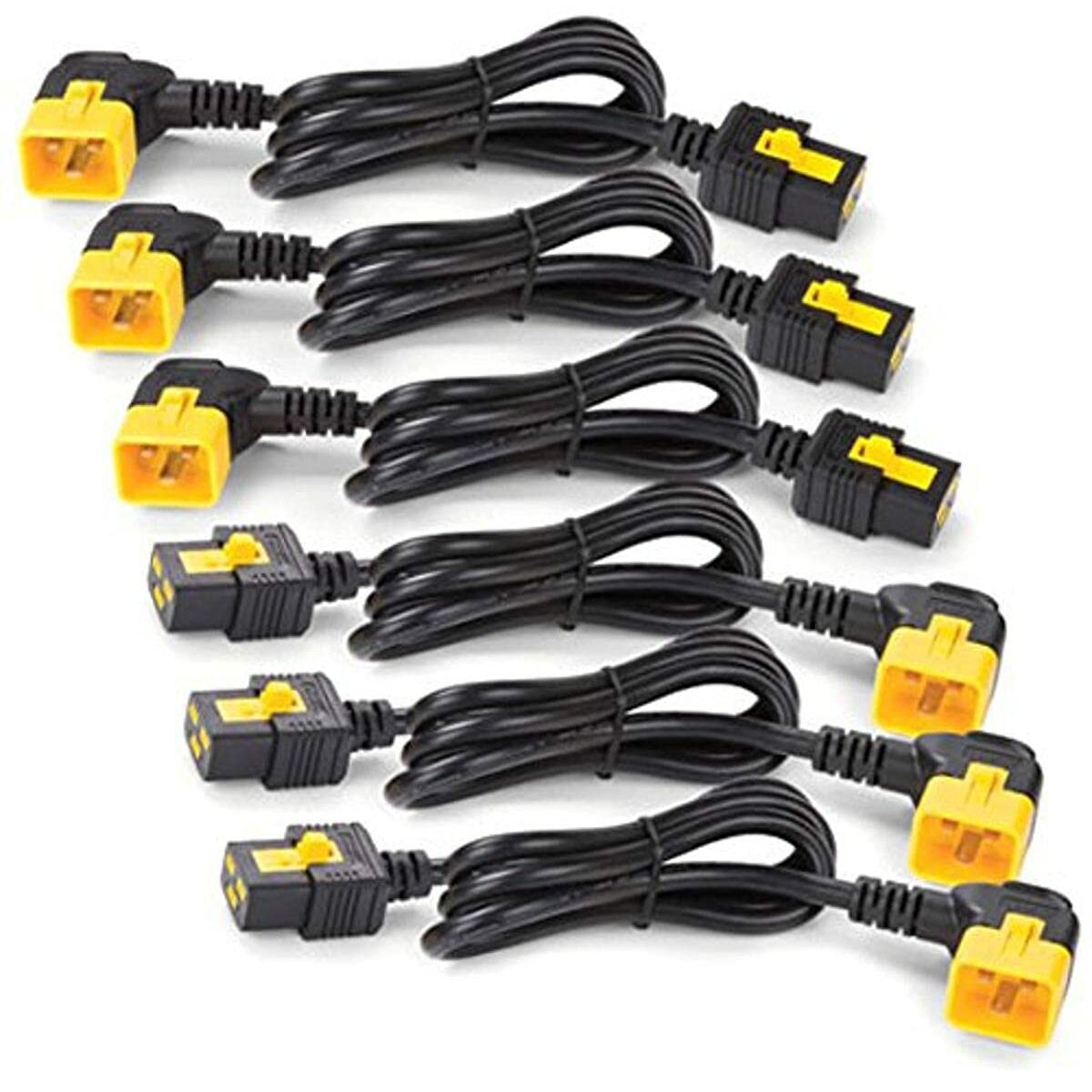 APC Power Cord Kit 6 ea Locking C19 to C20 90 Degree 1.8m