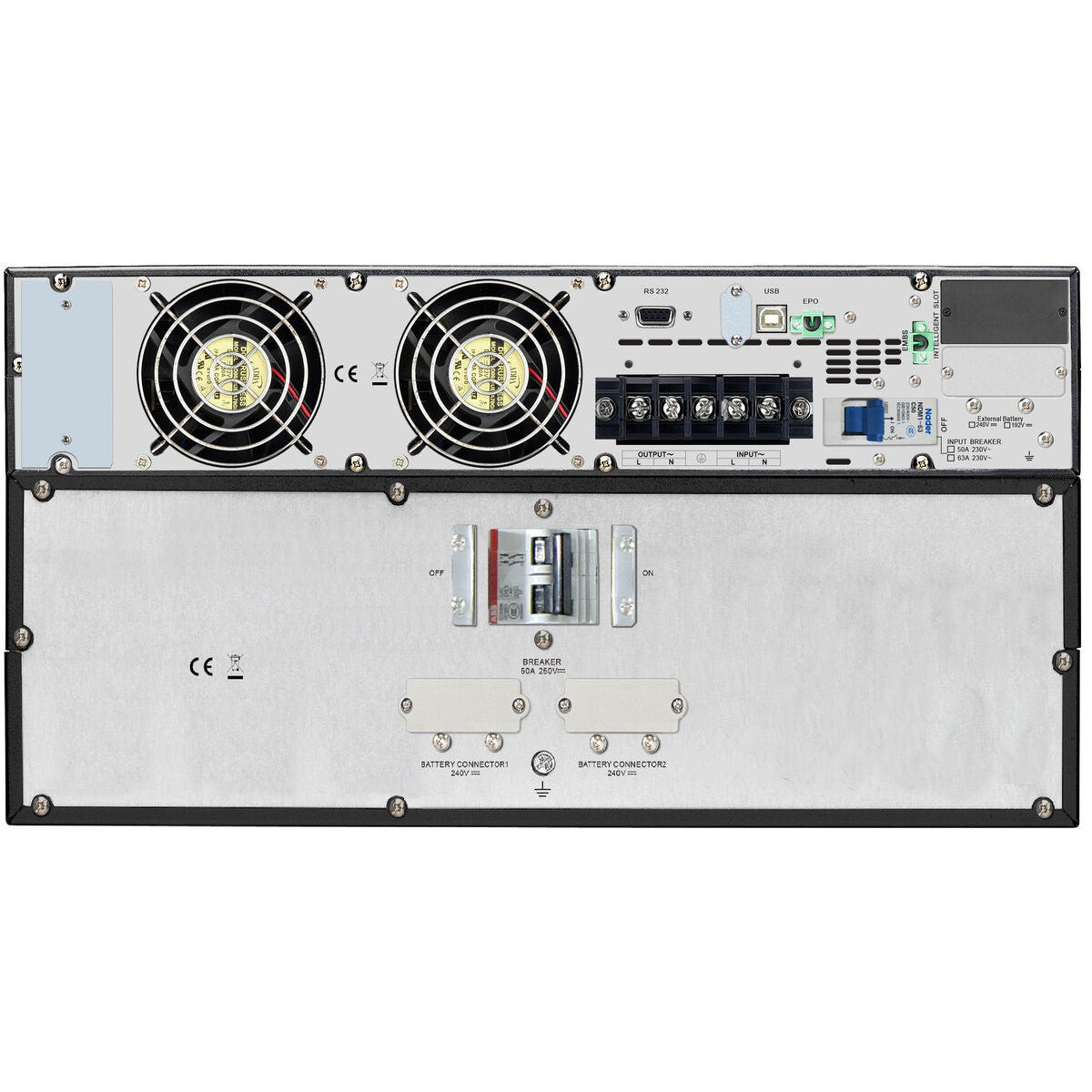 APC Easy UPS SRV SRV10KRILRK UPS Rack AC 220-240V 10000Watt 10000VA 1-phase USB RS-232 oc 1 2U with Rail Kit External Battery Pack