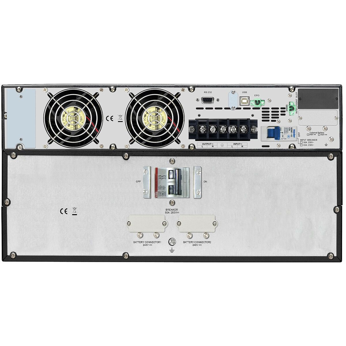 APC Easy UPS SRV SRV10KRILRK UPS Rack AC 220-240V 10000Watt 10000VA 1-phase USB RS-232 oc 1 2U with Rail Kit External Battery Pack