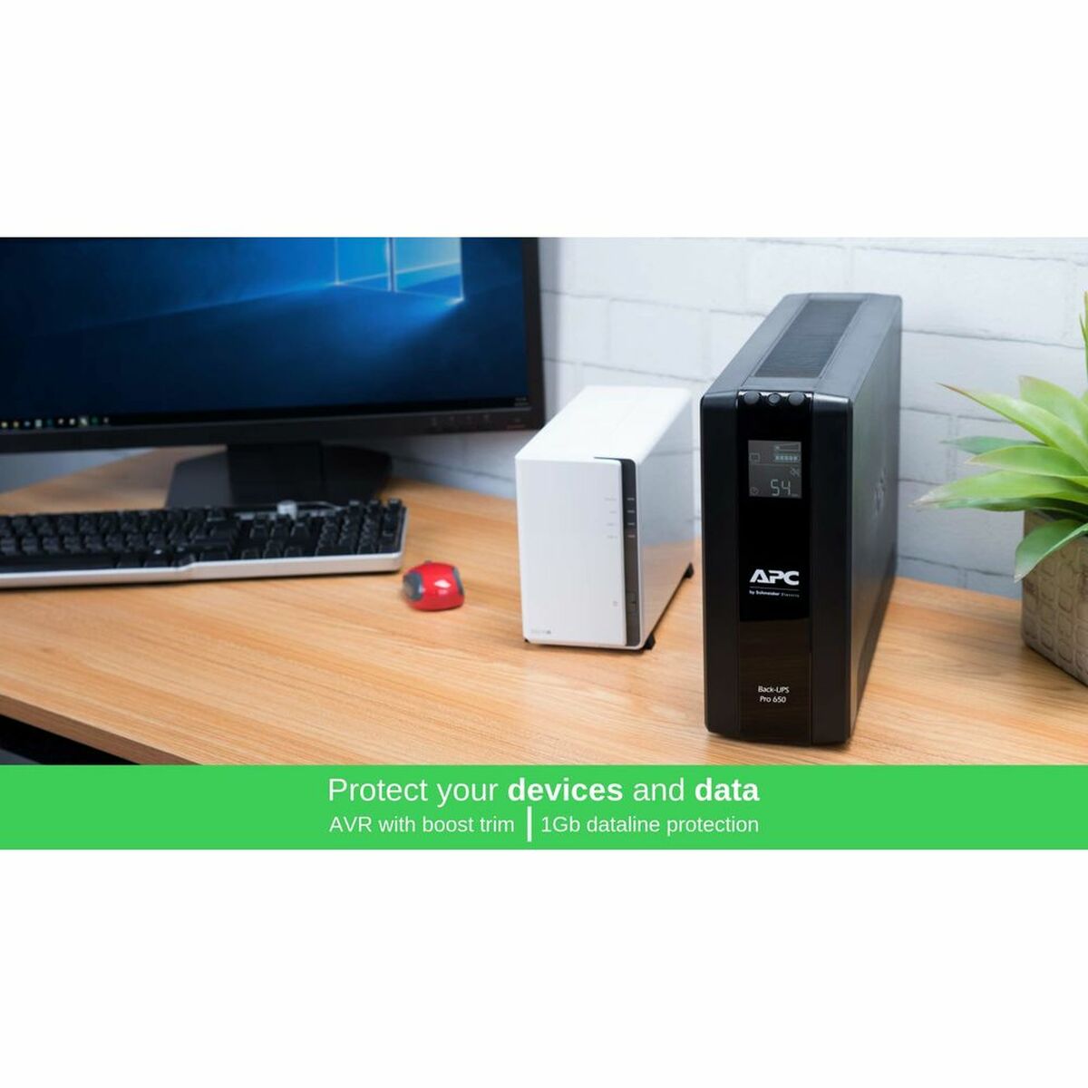 APC Back-UPS Pro BR650MI UPS AC 230V 390Watt 650VA USB output connectors 6 Black
