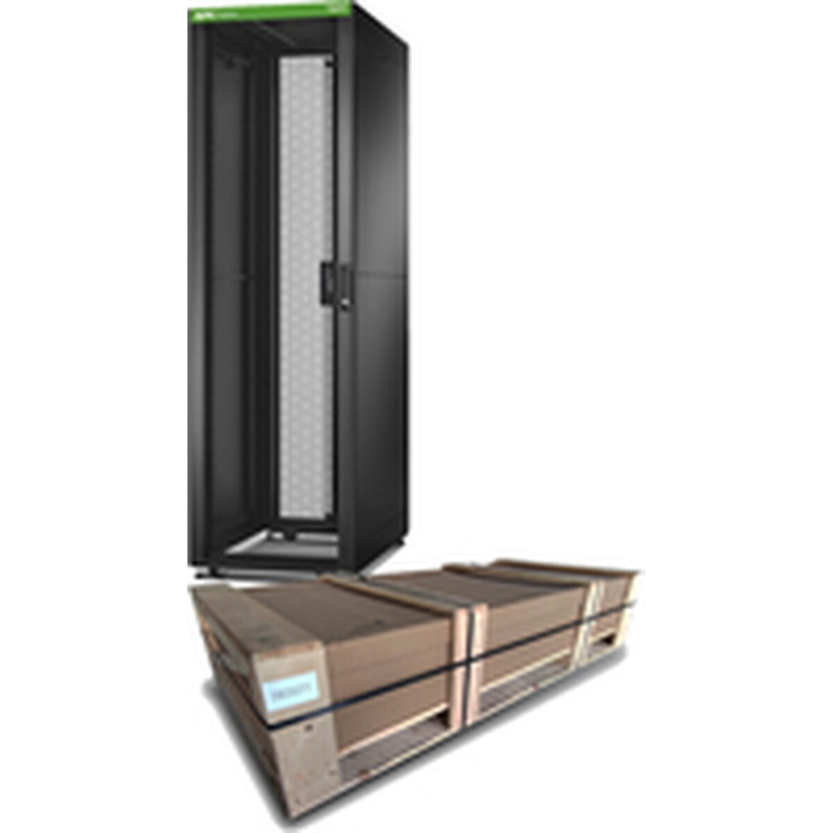 APC Easy Rack 600mm/42U/1000mm with Roof/Side panel/castors/feet and 4 Brackets No Bottom black