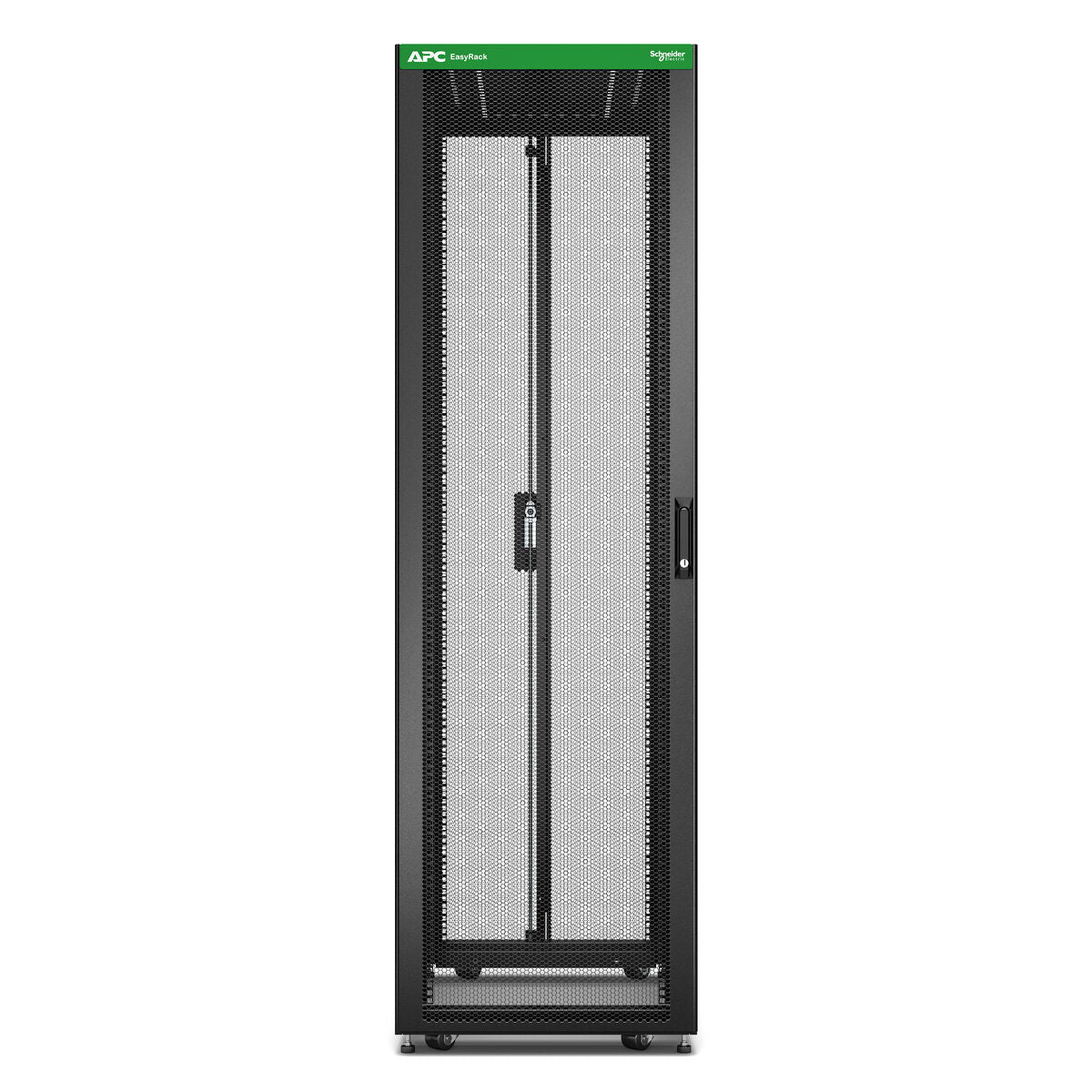 APC Easy Rack 600mm/42U/1000mm with Roof/Side panel/castors/feet and 4 Brackets No Bottom black