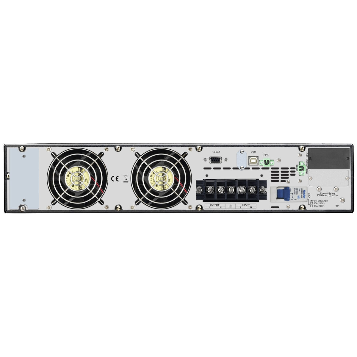 APC Easy UPS SRV UPS rack-mountable AC 230V 5000Watt 5000VA RS-232 USB output connectors 1 4U Black