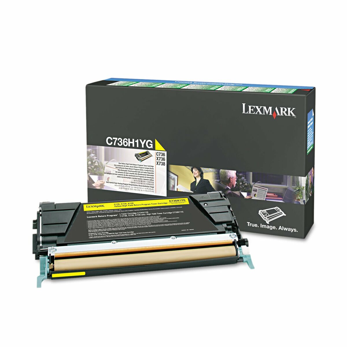 LEXMARK C736,  X736,  X738 cartouche de toner jaune haute capacité 10.000 pages pack de 1 retour programme