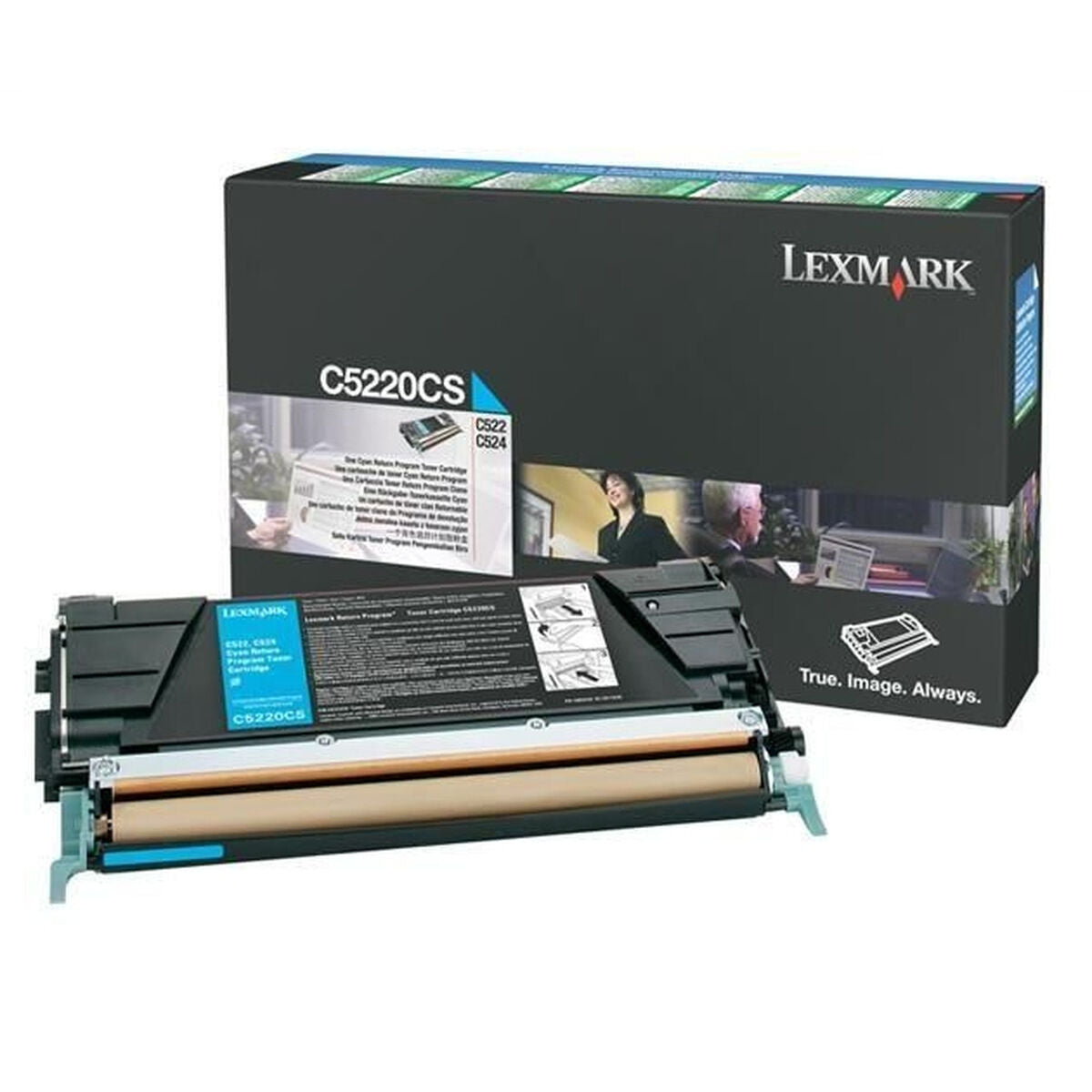 LEXMARK C522N, C524 cartouche de toner cyan capacité standard 3.000 pages pack de 1 retour programme