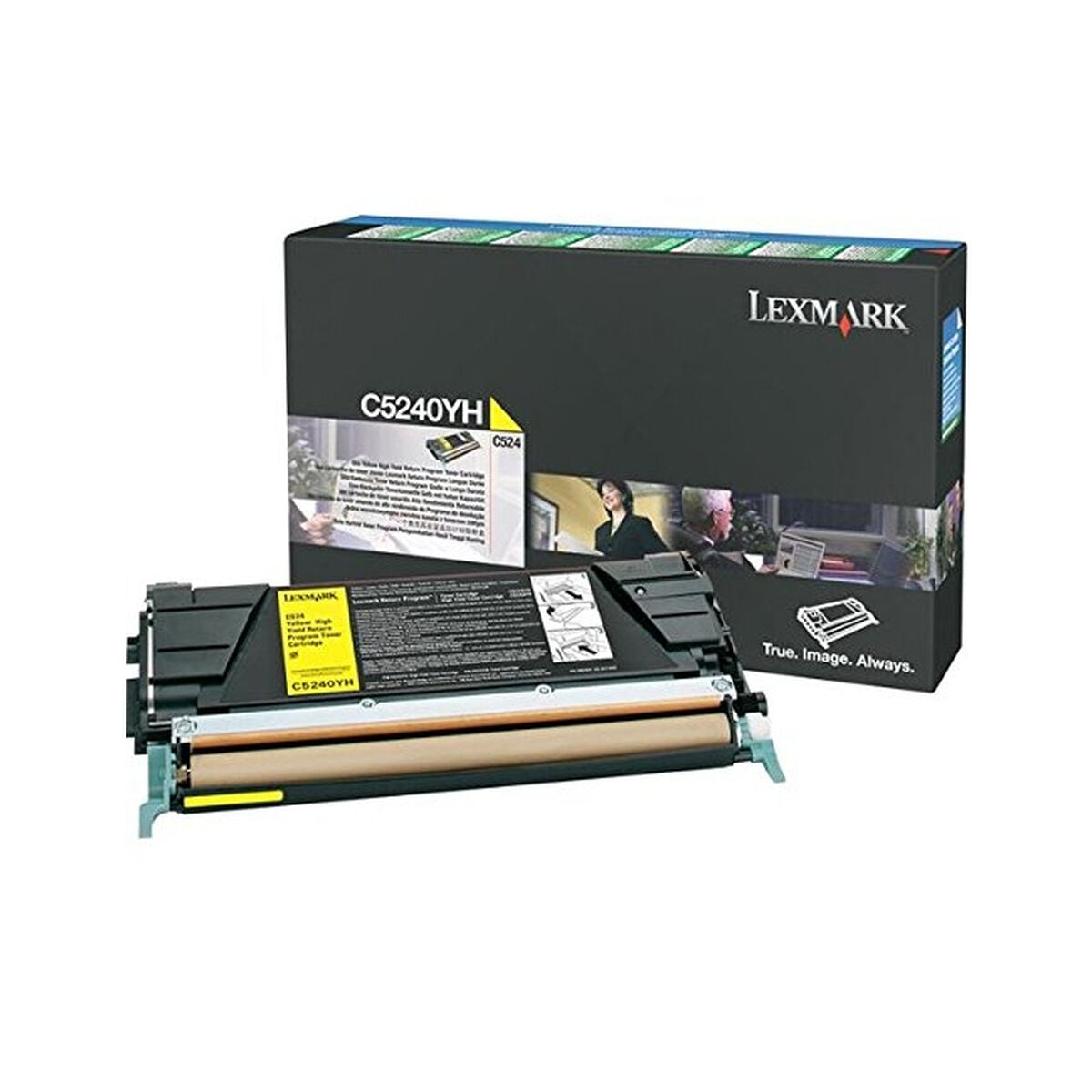 LEXMARK C524, C532, C534 cartouche de toner jaune haute capacité 5.000 pages pack de 1 retour program
