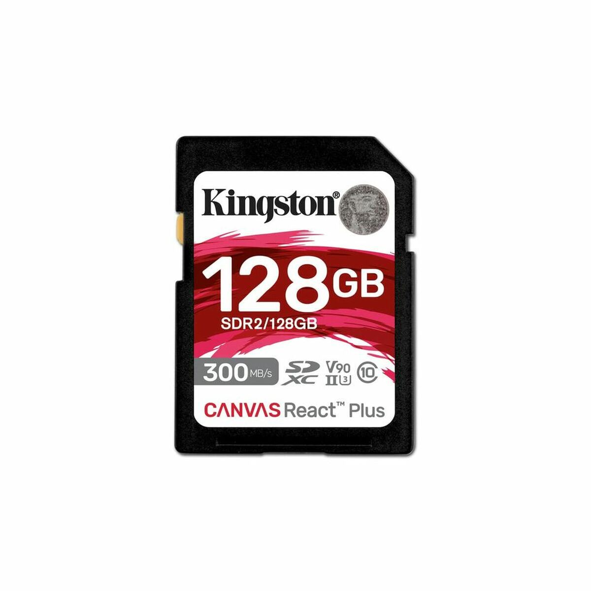 KINGSTON 128Go Canvas React Plus SDXC UHS-II 300R/260W U3 V90 for Full HD/4K/8K