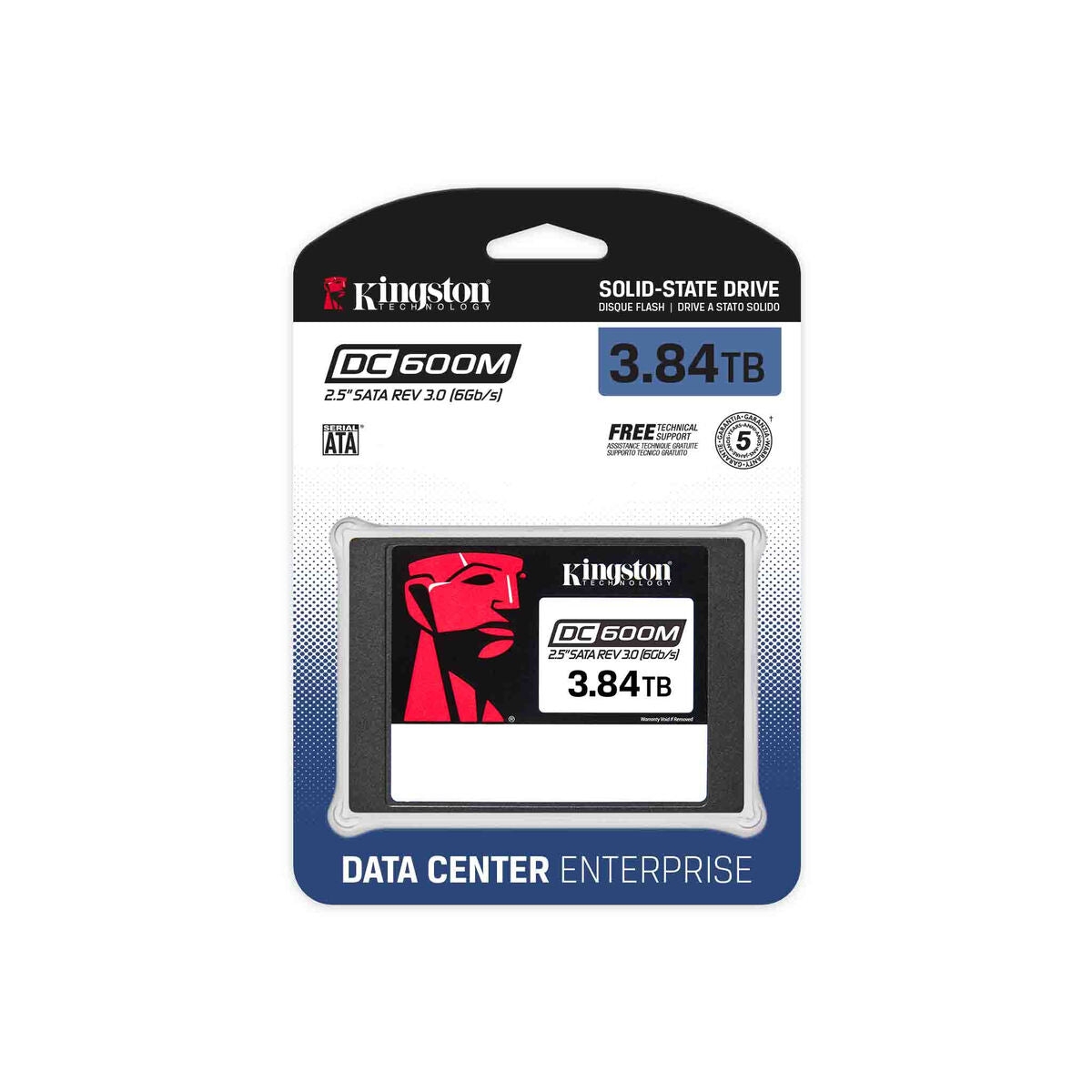 KINGSTON 3.84To DC600M 2.5p SATA3 mixed-use data center SSD for enterprise servers and NAS (VMWare Ready)
