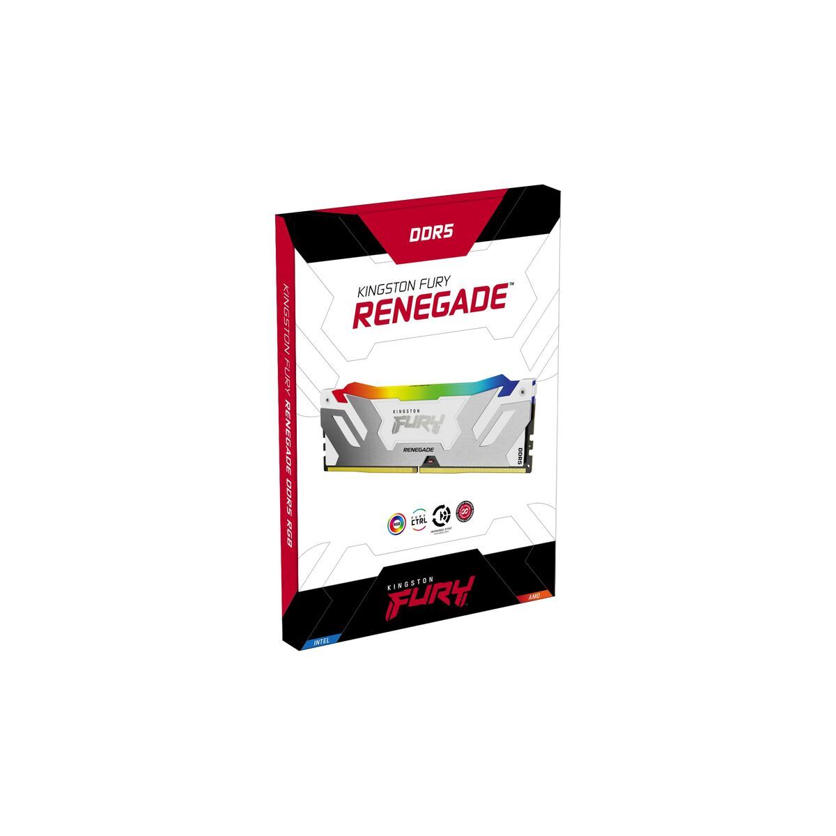 KINGSTON 16Go 8000MT/s DDR5 CL38 DIMM FURY Renegade RGB White XMP