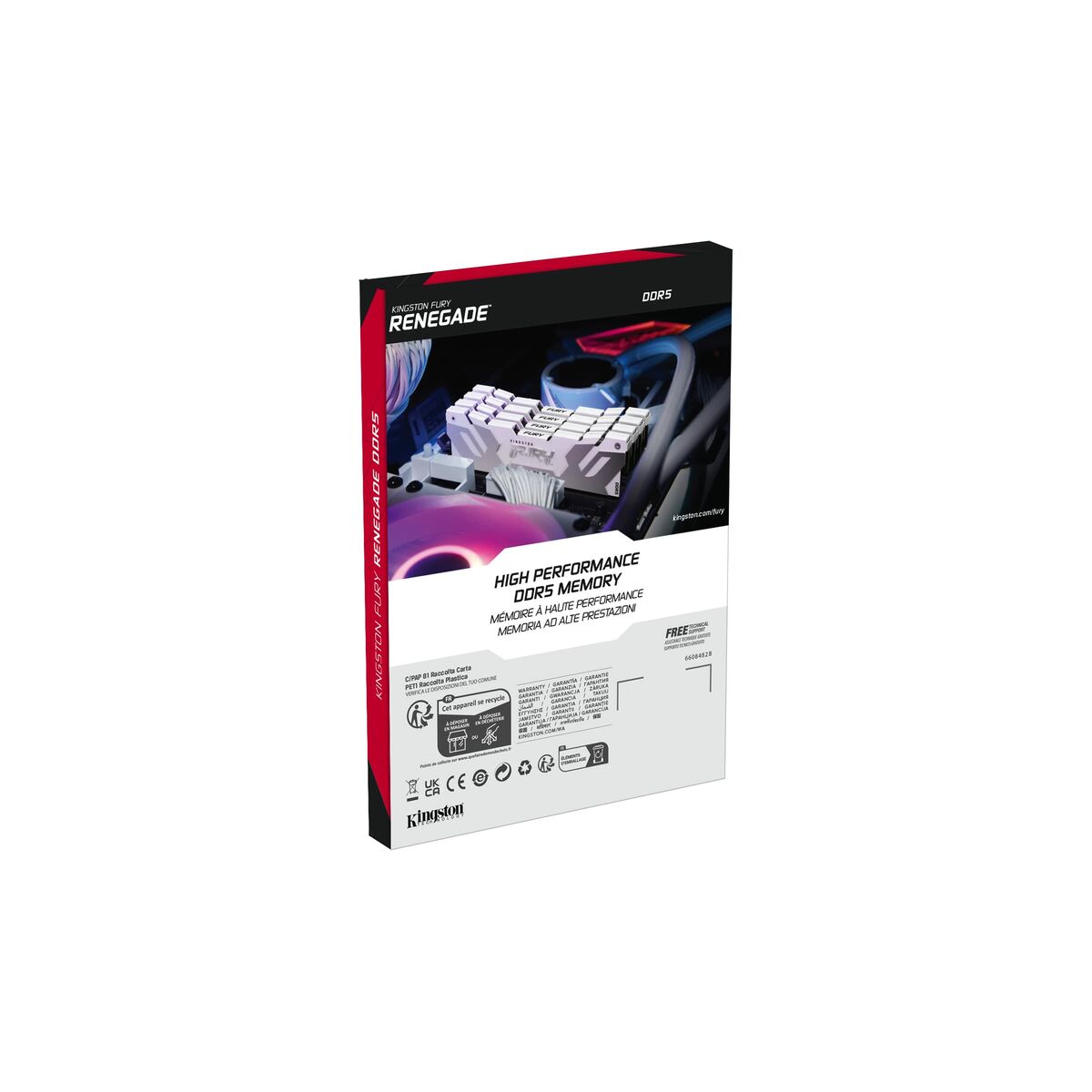 KINGSTON 16Go 8000MT/s DDR5 CL38 DIMM FURY Renegade White XMP