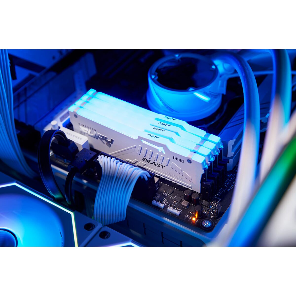 KINGSTON 32Go 6400MT/s DDR5 CL32 DIMM Kit of 2 FURY Beast White RGB EXPO