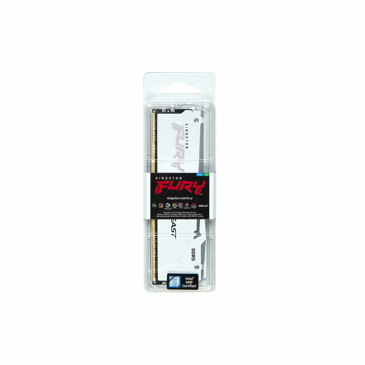 KINGSTON 16Go 6400MT/s DDR5 CL32 DIMM FURY Beast White RGB EXPO