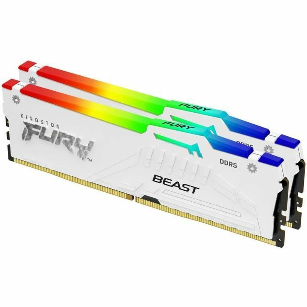 KINGSTON 32Go 6000MT/s DDR5 CL30 DIMM Kit of 2 FURY Beast White RGB EXPO