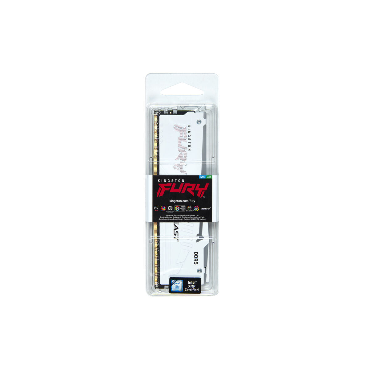 KINGSTON 16Go 6000MT/s DDR5 CL30 DIMM FURY Beast White RGB EXPO