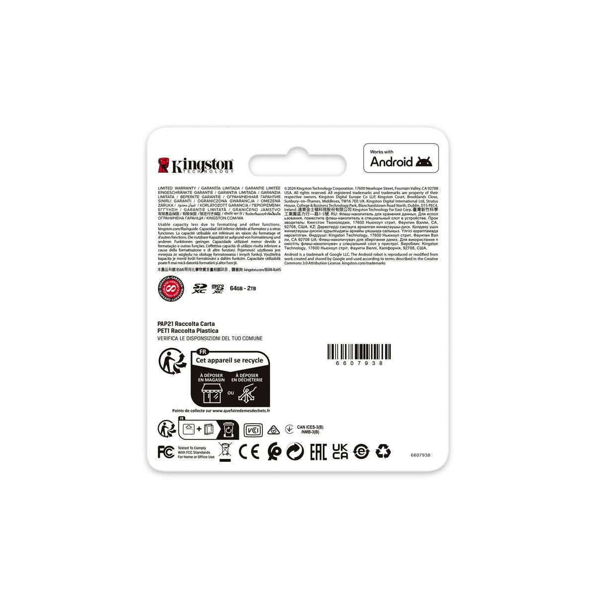 KINGSTON 256Go microSDXC Canvas Go Plus Gen4 200R A2 U3 Single Pack w/o ADP