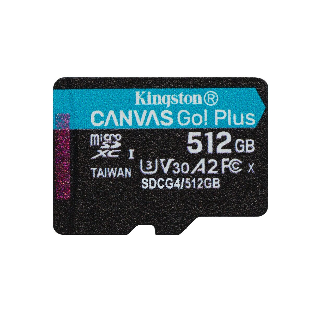KINGSTON 512Go microSDXC Canvas Go Plus Gen4 200R A2 U3 Single Pack w/o ADP