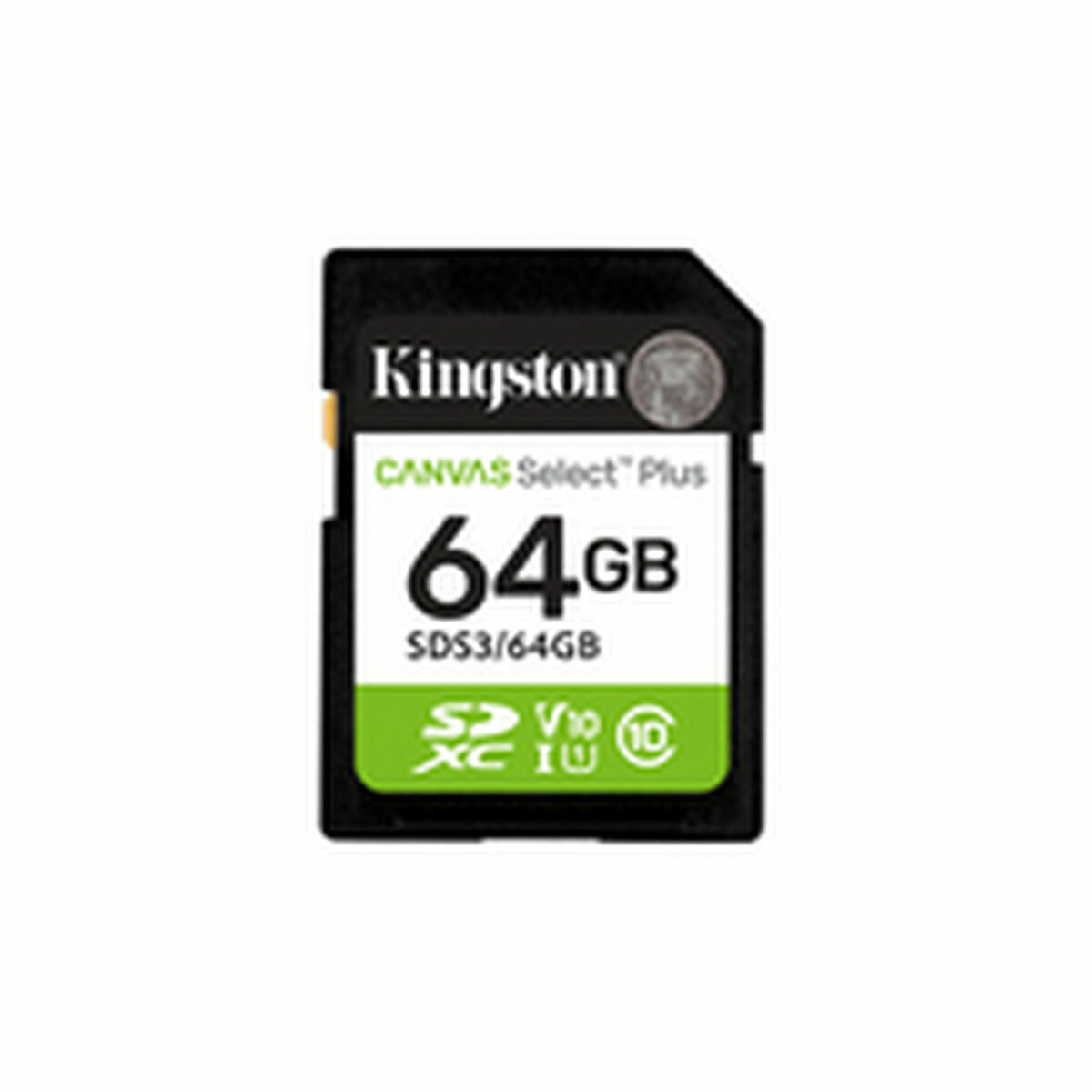 KINGSTON Canvas Select Plus Carte mémoire SDXC 64Go Gen3 150MB/s C10 UHS-I U3 V30