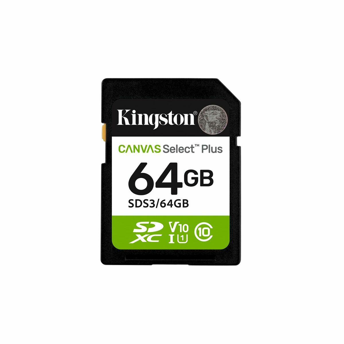 KINGSTON Canvas Select Plus Carte mémoire SDXC 64Go Gen3 150MB/s C10 UHS-I U3 V30