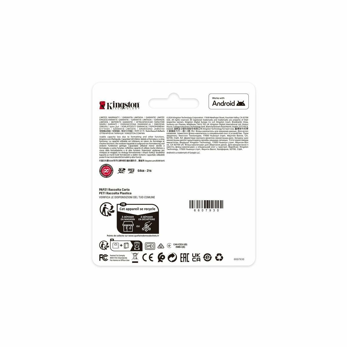 KINGSTON Canvas Select Plus Carte mémoire SDXC 64Go Gen3 150MB/s C10 UHS-I U3 V30