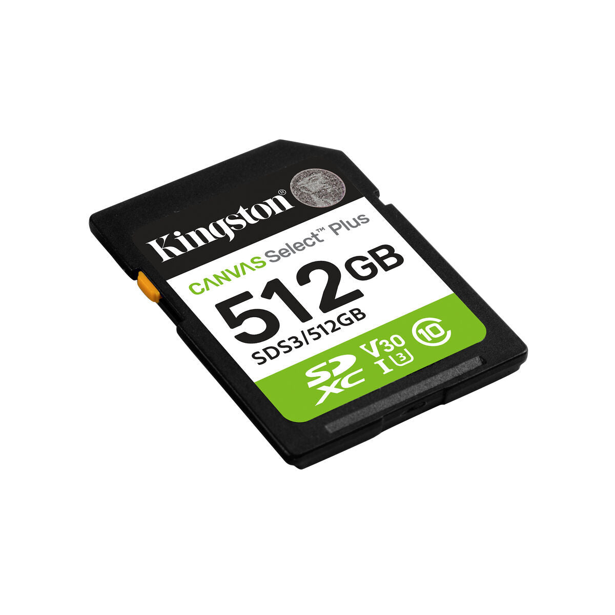 KINGSTON Canvas Select Plus Carte mémoire SDXC 512Go Gen3 150MB/s C10 UHS-I U3 V30