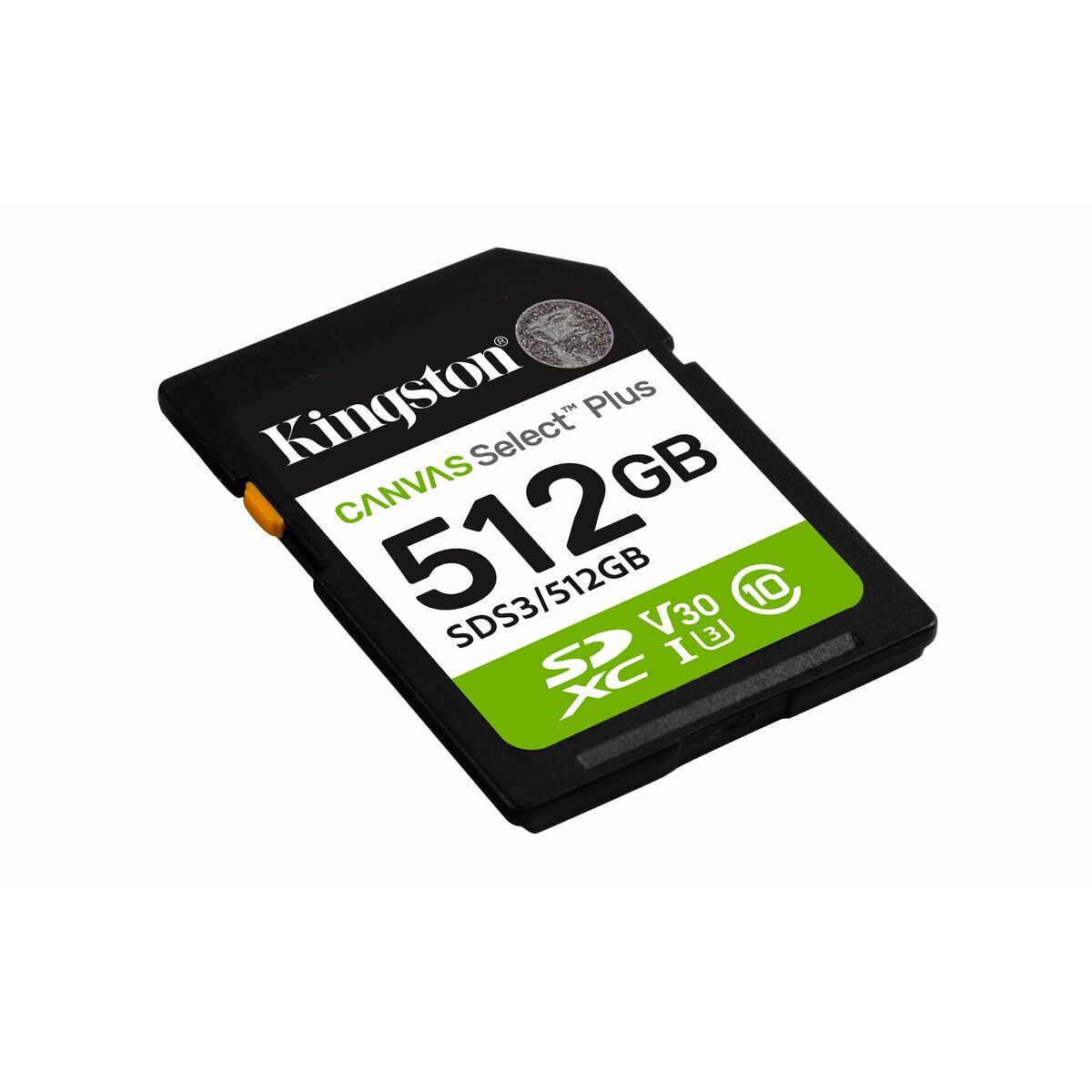 KINGSTON Canvas Select Plus Carte mémoire SDXC 512Go Gen3 150MB/s C10 UHS-I U3 V30