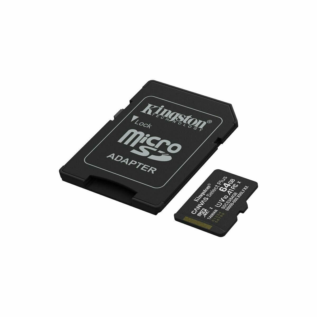 KINGSTON Canvas Select Plus Carte mémoire microSDXC 64Go Gen3 100MB/s A1 Adaptateur SD Inclus