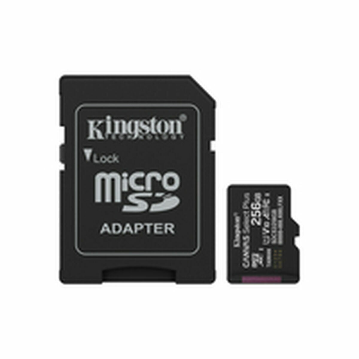 KINGSTON Canvas Select Plus Carte mémoire microSDXC 256Go Gen3 150MB/s A1 Adaptateur SD Inclus