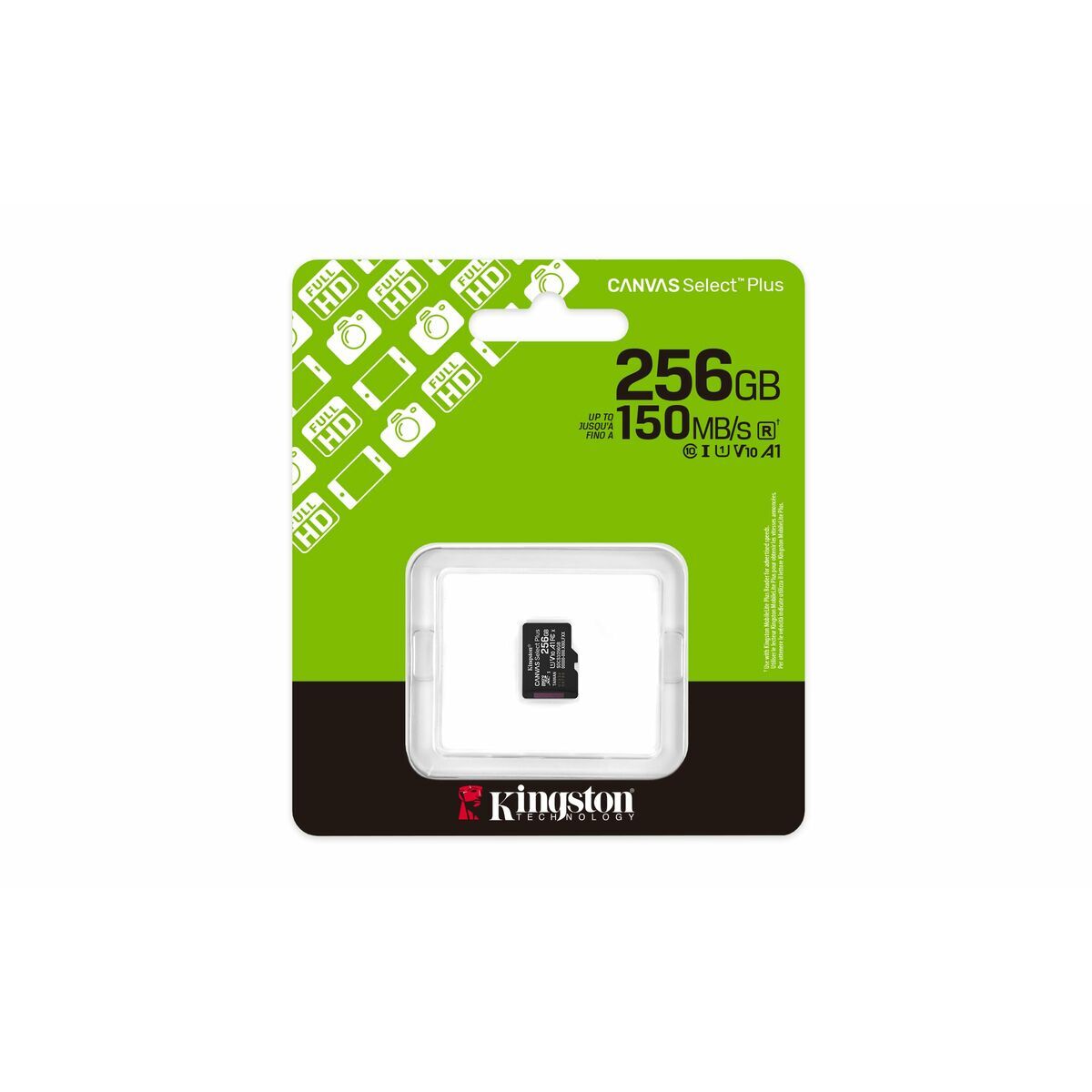 KINGSTON Canvas Select Plus Carte mémoire microSDXC 256Go Gen3 150R A1 Adaptateur SD Non Inclus
