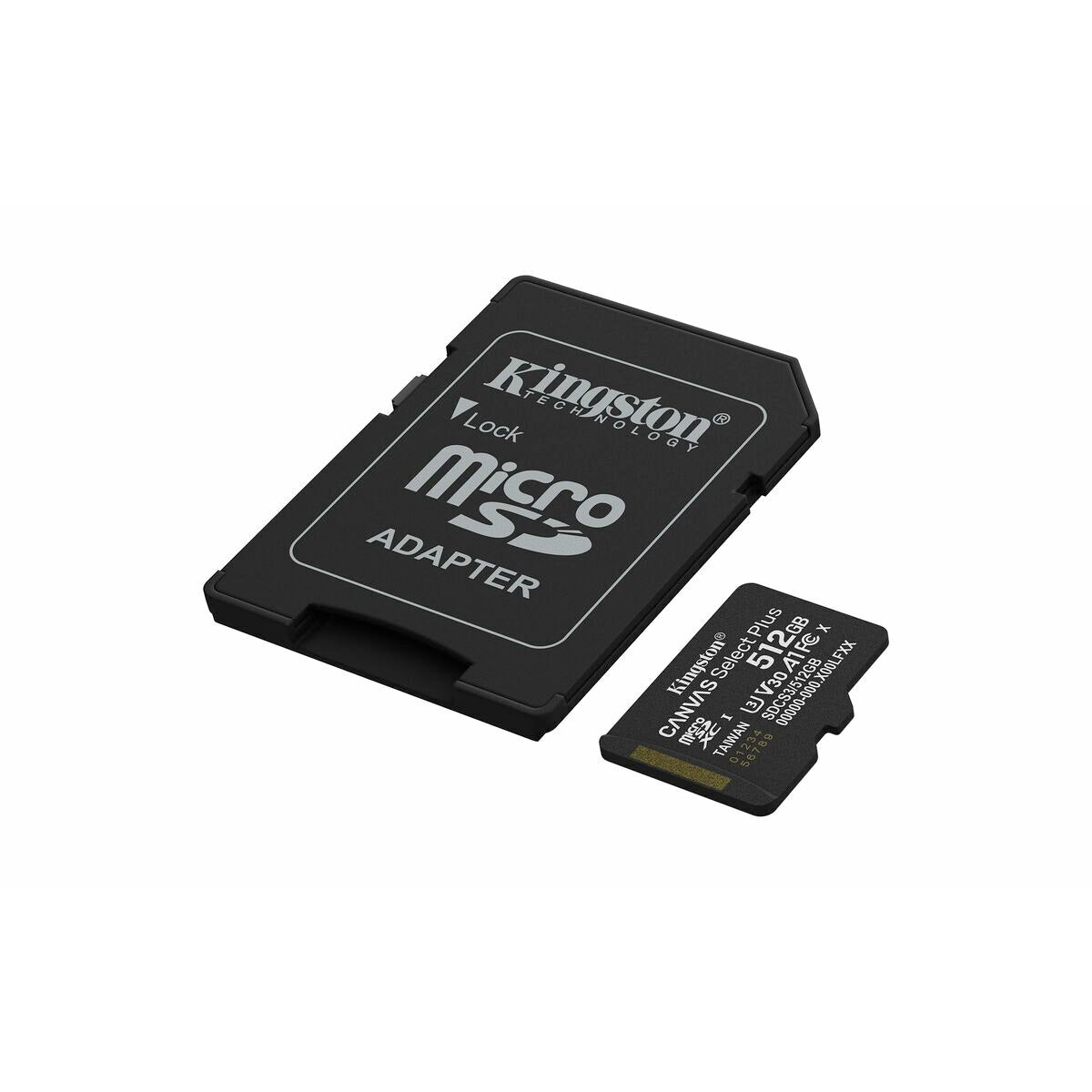 KINGSTON Canvas Select Plus Carte mémoire microSDXC 512Go Gen3 150MB/s A1 Adaptateur Inclus
