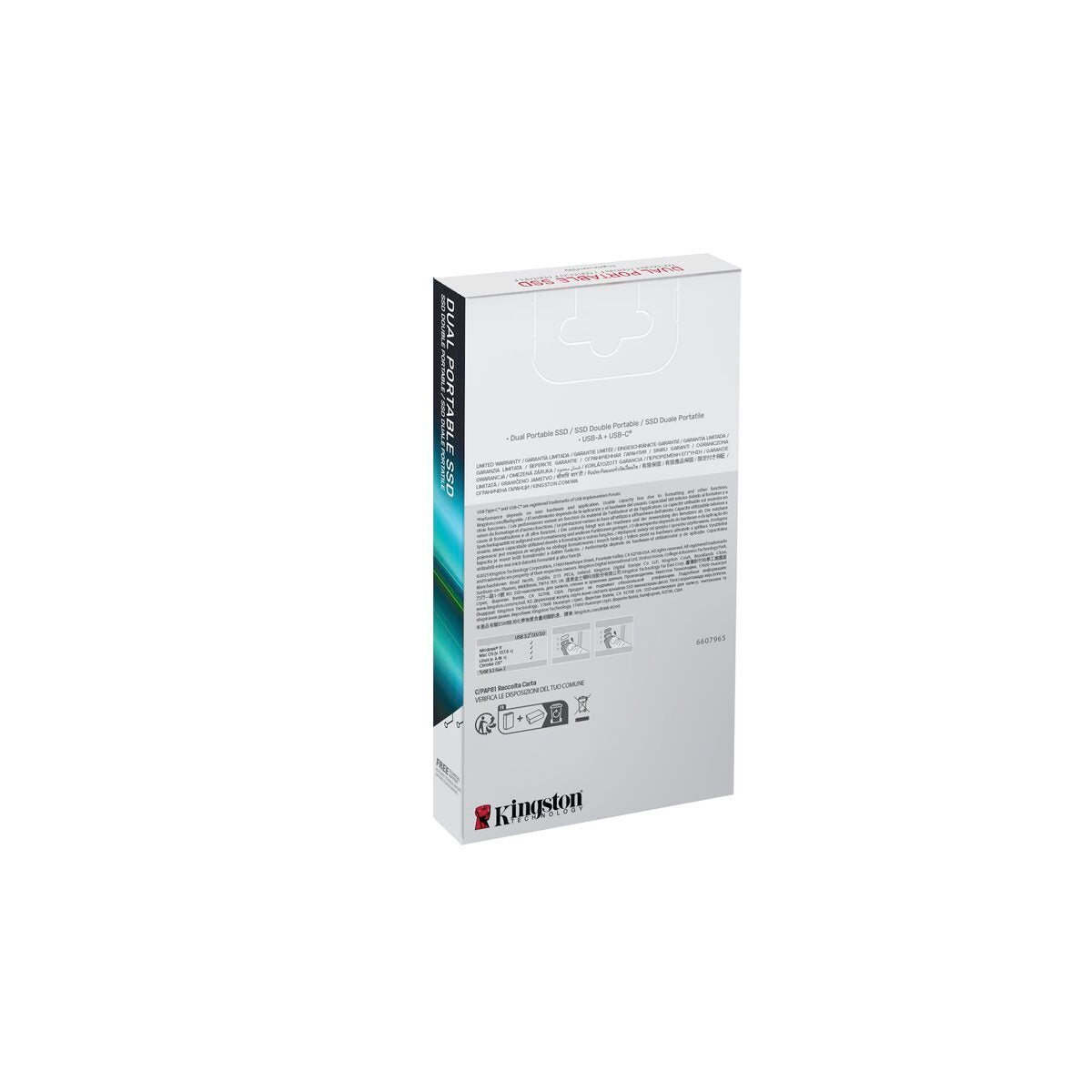 KINGSTON 512Go Dual USB-A/C Portable SSD Up to 1050Mo/s USB 3.2 Gen 2