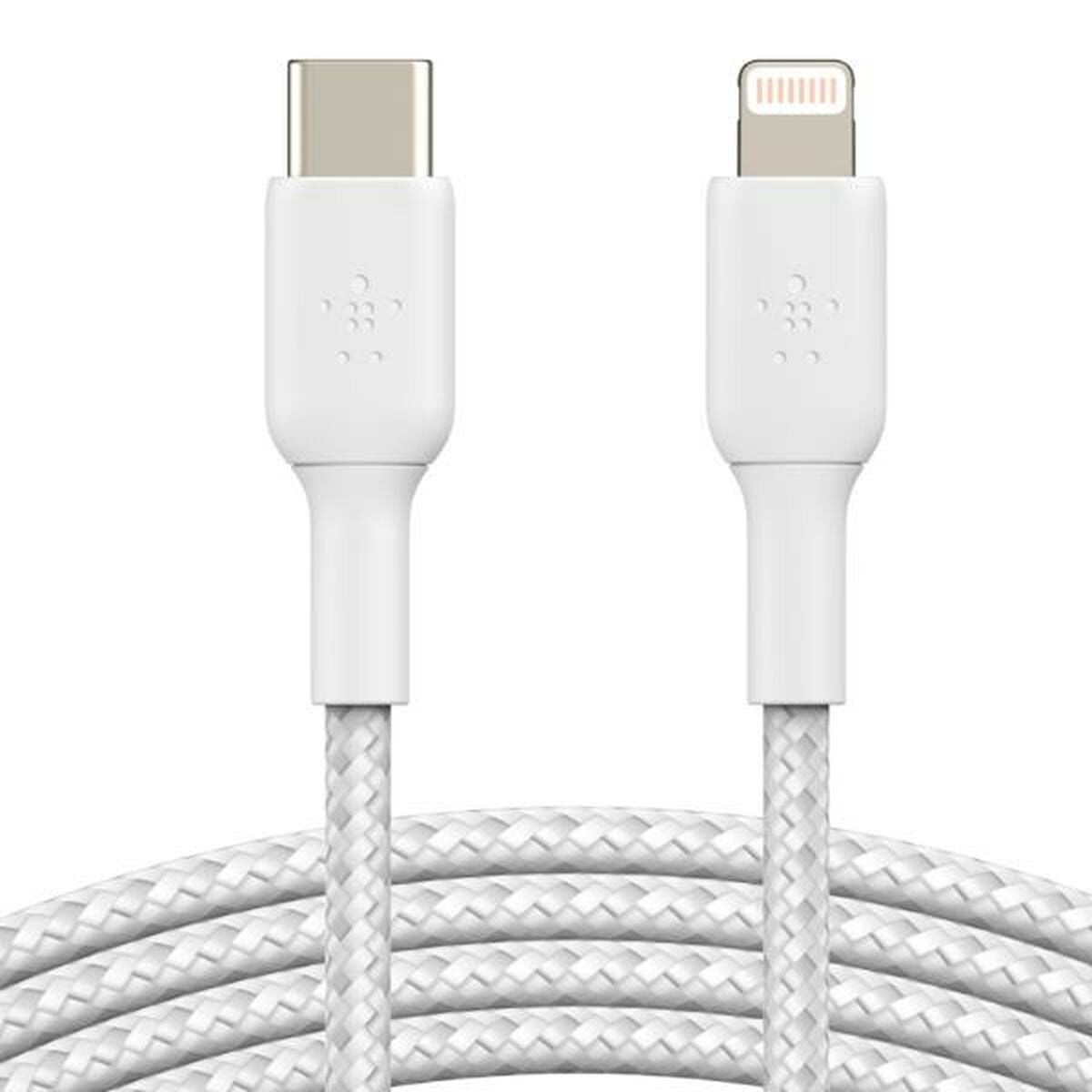 BELKIN BOOST CHARGE USB-C to Lightning Cable Braided 2M White