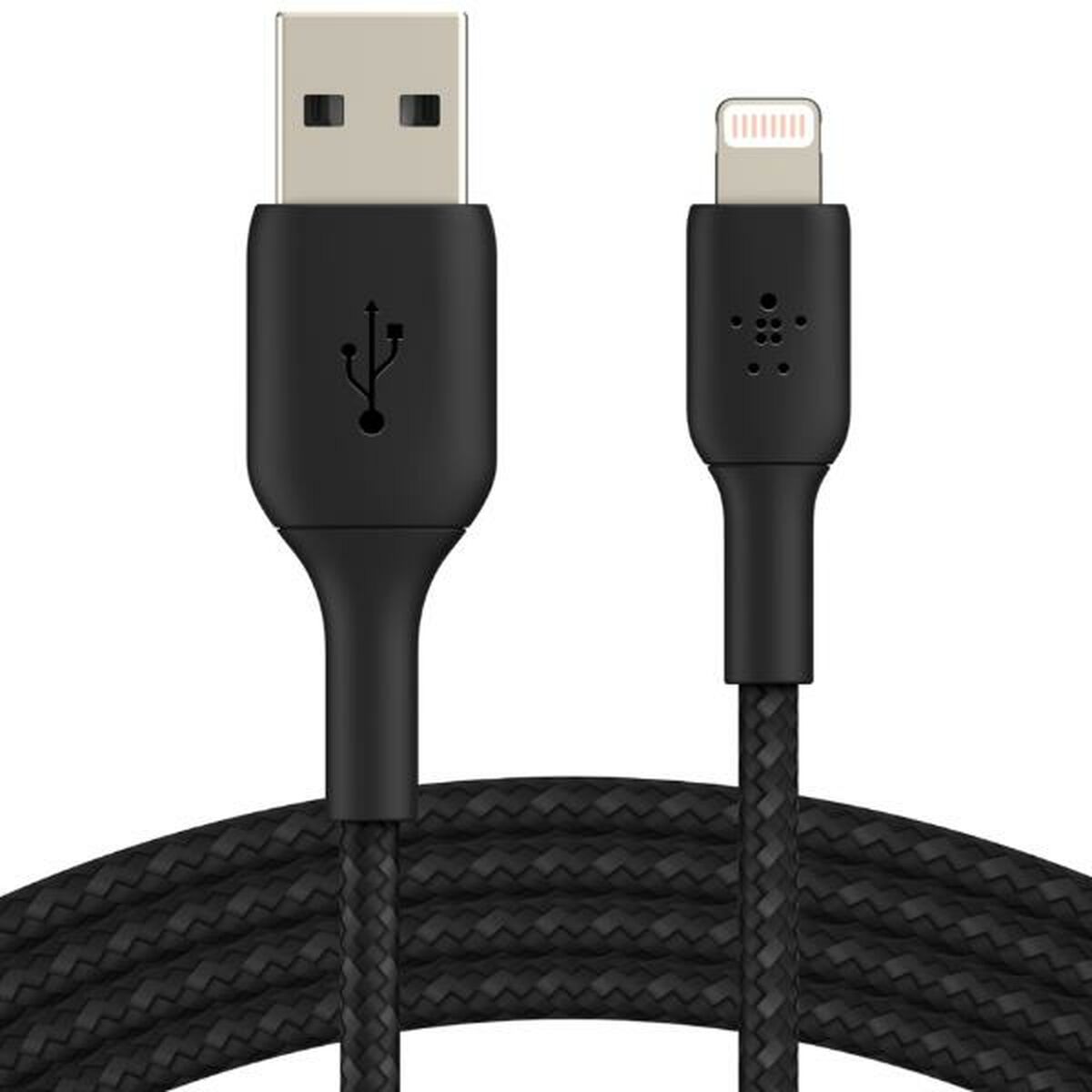 BELKIN BOOST CHARGE USB-A to Lightning Cable Braided 0.15M Black