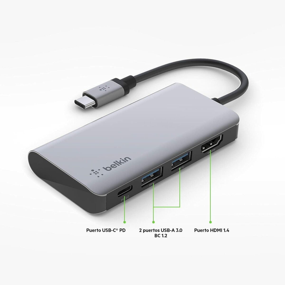 BELKIN Hub USB-C avec HDMI 2x USB-A 100W PD